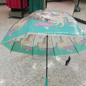 Paraguas transparente unicornio infantil🦄