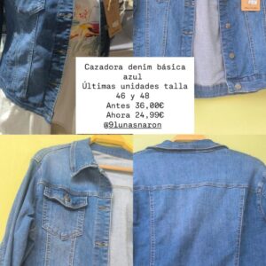 Cazadora denim básica azul